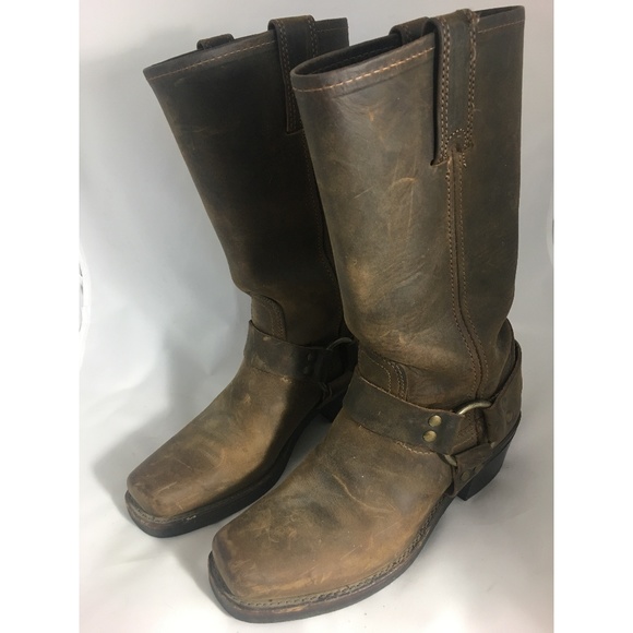 Frye Shoes - Frye Harness Tan 'Harness 12R' Leather Boot sz 6.5